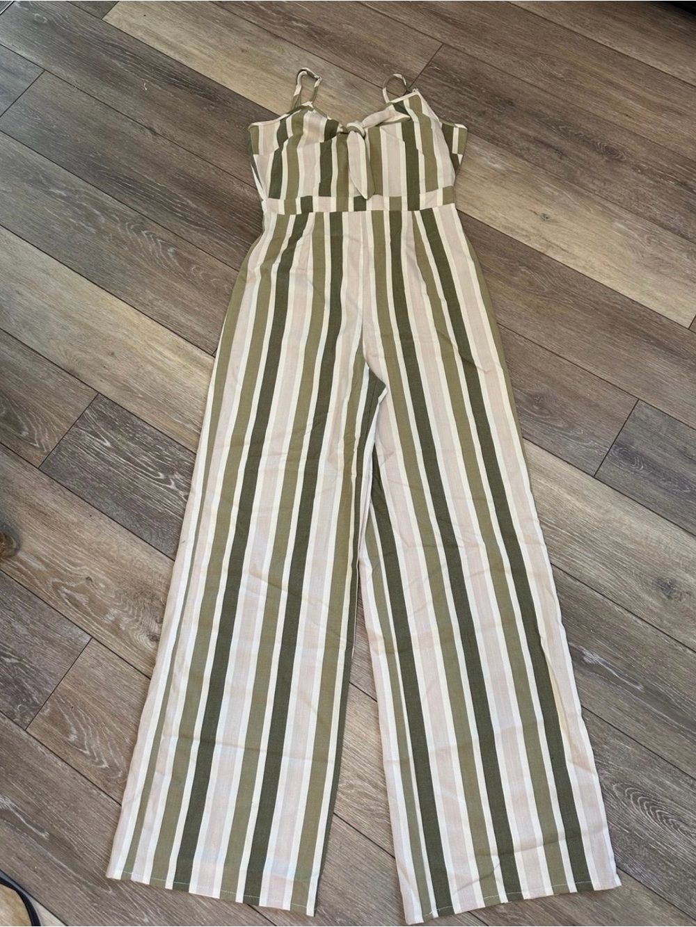 Romeo & Juliet Couture striped wide-leg jumpsuit.